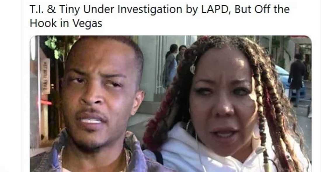TI & Tiny Under Investigation for Sexual Assault in LA, Off the Hook in Vegas TI & Tiny Under Investigation for Sexual Assault in LA, Off the Hook in Vegas