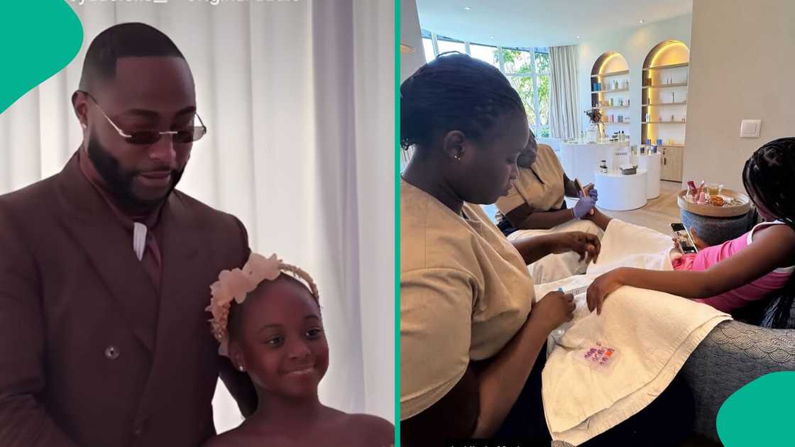 Davido's daughter shares beautiful picture at the spa Davido's daughter shares beautiful picture at the spa