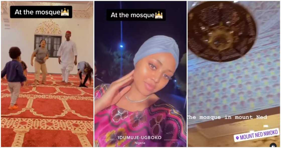 Regina Daniels goes to mosque with Ned Regina Daniels goes to mosque with Ned
