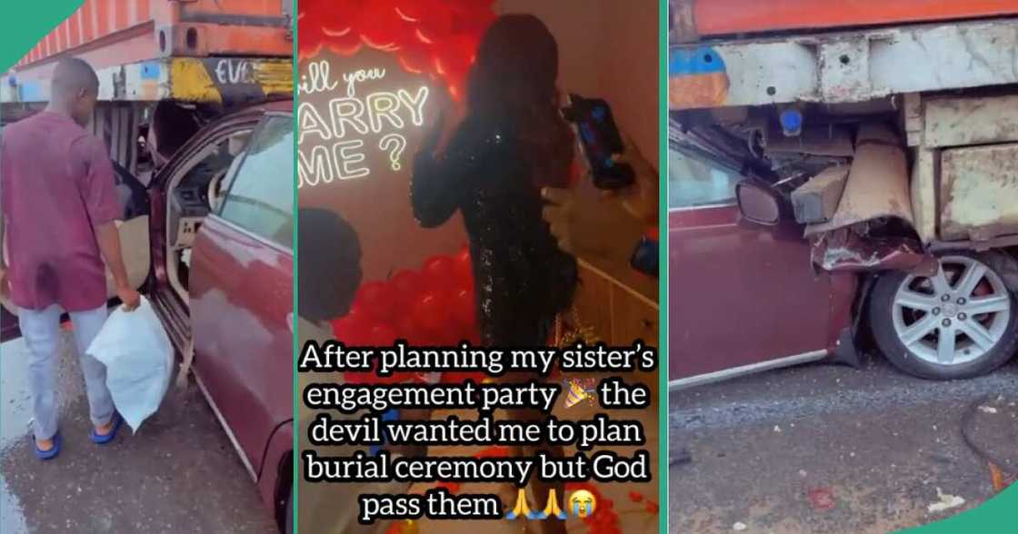 Reactions as Nigerian lady escapes death after surviving car crash hours after her proposal Reactions as Nigerian lady escapes death after surviving car crash hours after her proposal