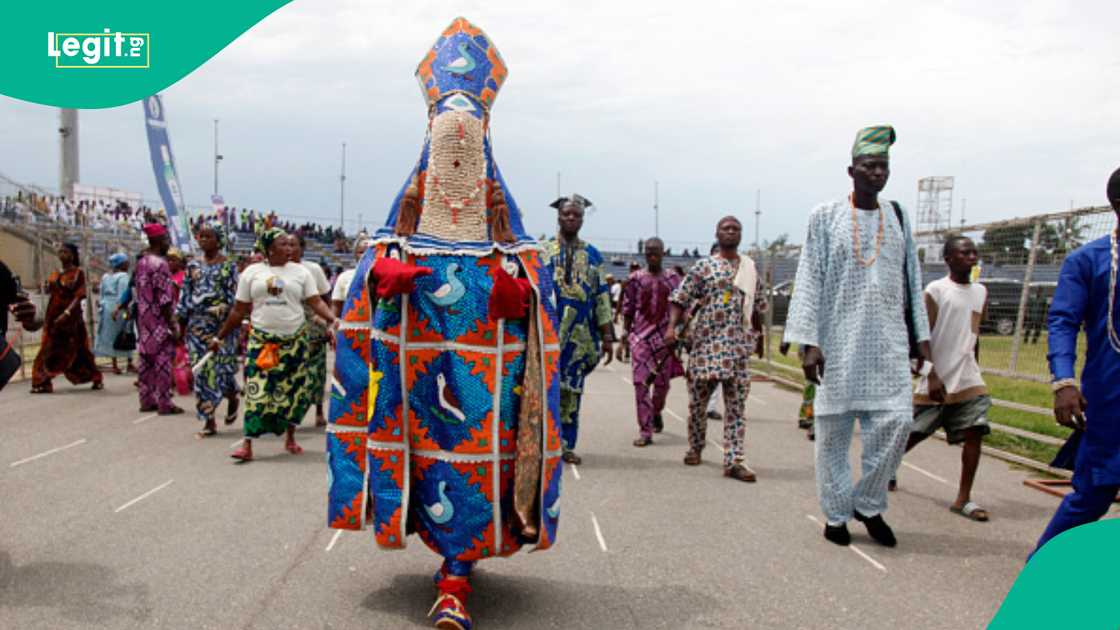 Oyo State government attends a prayer session by the Ibadan Labala Masquerades Group, seeking the safe return of abducted victims in Oriire LGA, promoting community partnership.