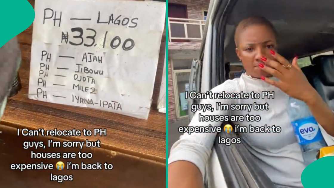 Lady cries out about cost of renting houses after visiting Port Harcourt, vows not to relocate there