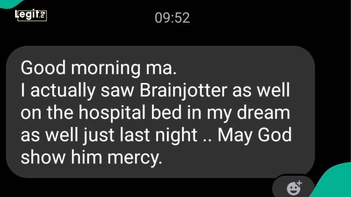 Internet user shares worrying dream she had about skit maker Brain Jotter, many react