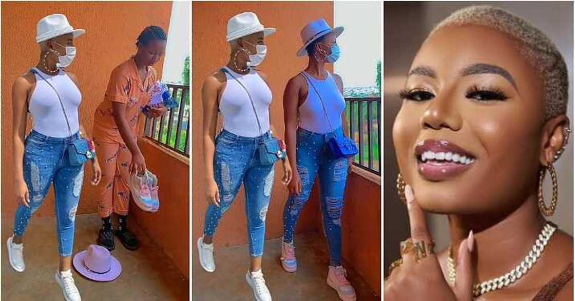 Lady recreates Nancy Isime, lookalike, similar outfits