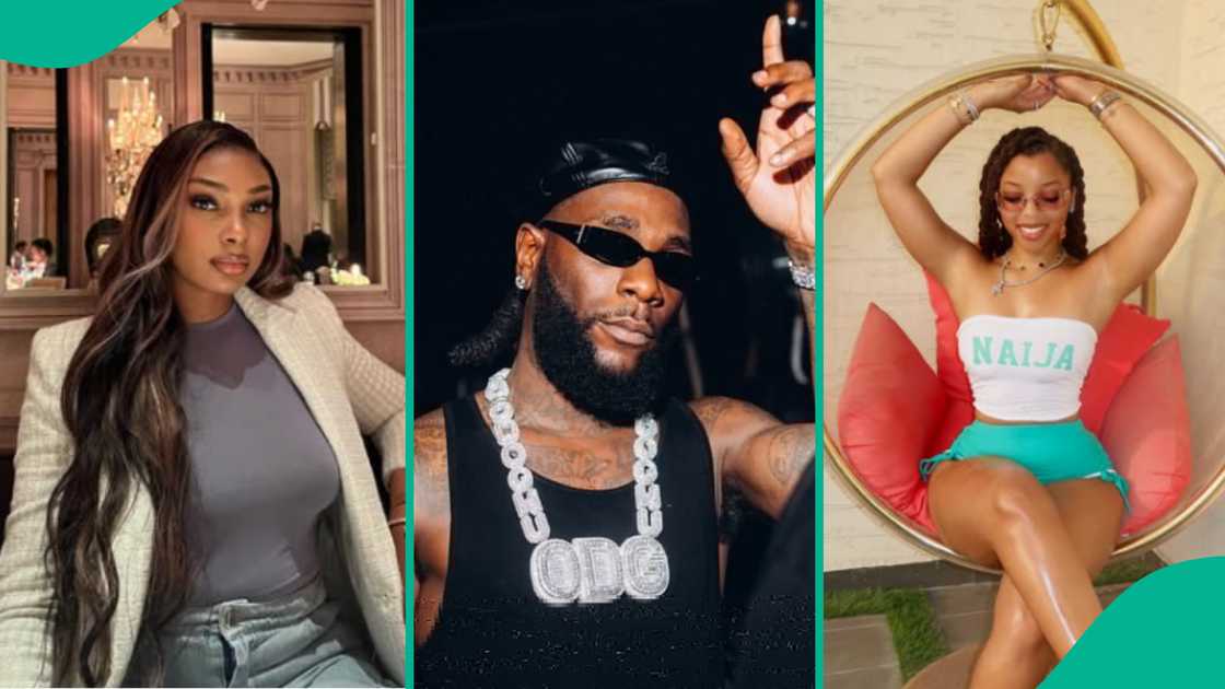 Burna Boy's love life with different women.