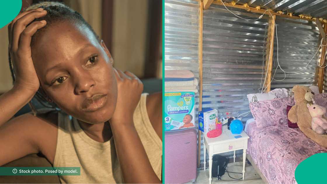 Single mum leaves her parents' house to live in iron sheets with her 2 kids Single mum leaves her parents' house to live in iron sheets with her 2 kids