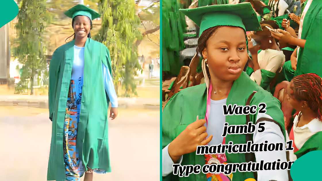 A University of Abuja matriculating student reveals she wrote JAMB exam 5 times and WAEC twice before admission came