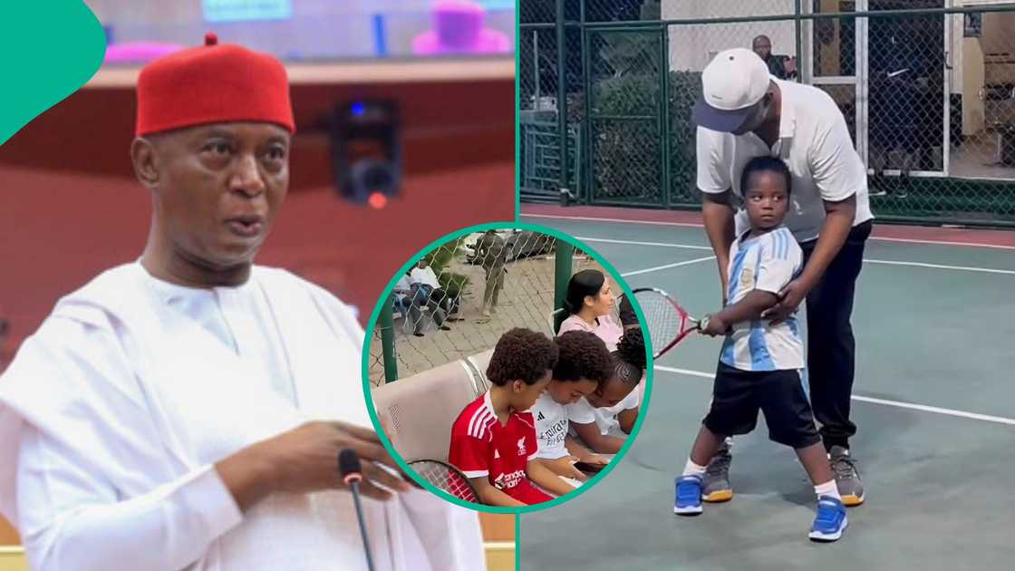 Ned Nwoko spends time with Regina Daniels' sons, other family members. Ned Nwoko spends time with Regina Daniels' sons, other family members.