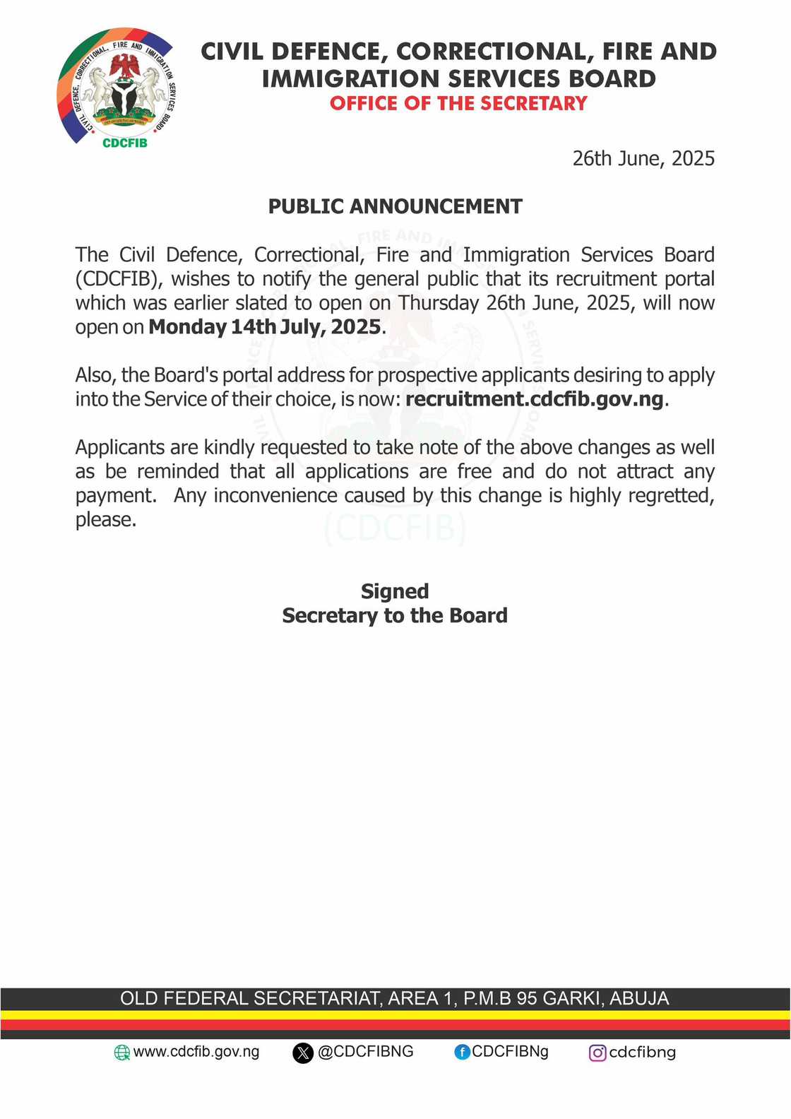 NSCDC and Immigration and others begin 2025 job recruitment. NSCDC and Immigration and others begin 2025 job recruitment.