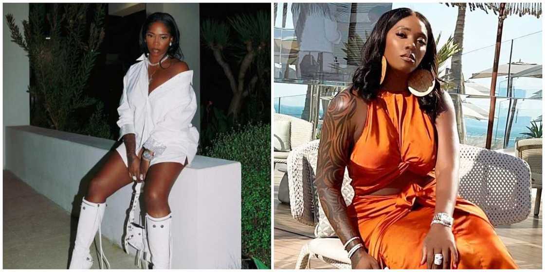 Tiwa Savage's outfit. Tiwa Savage's outfit.