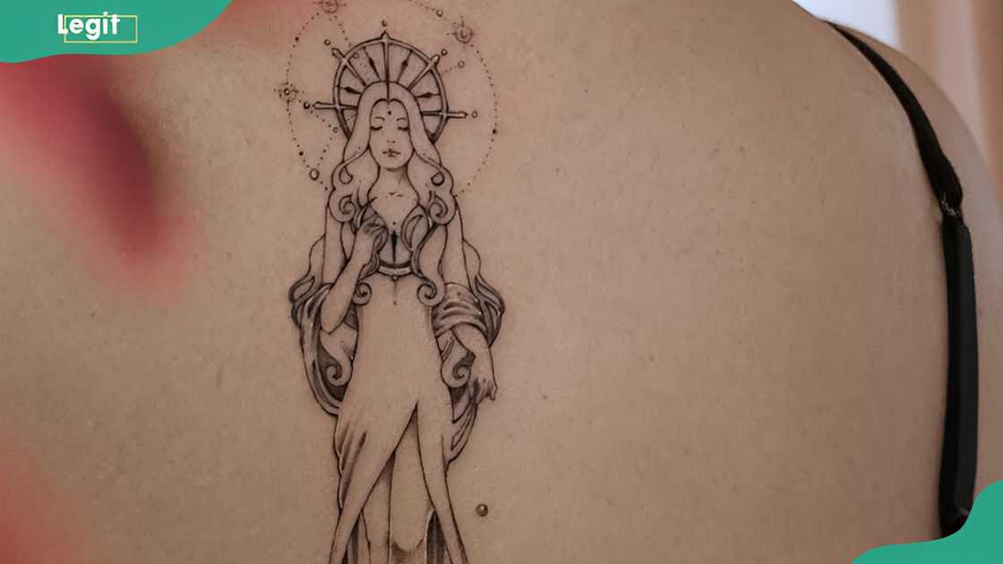 Virgo goddess tattoo Virgo goddess tattoo