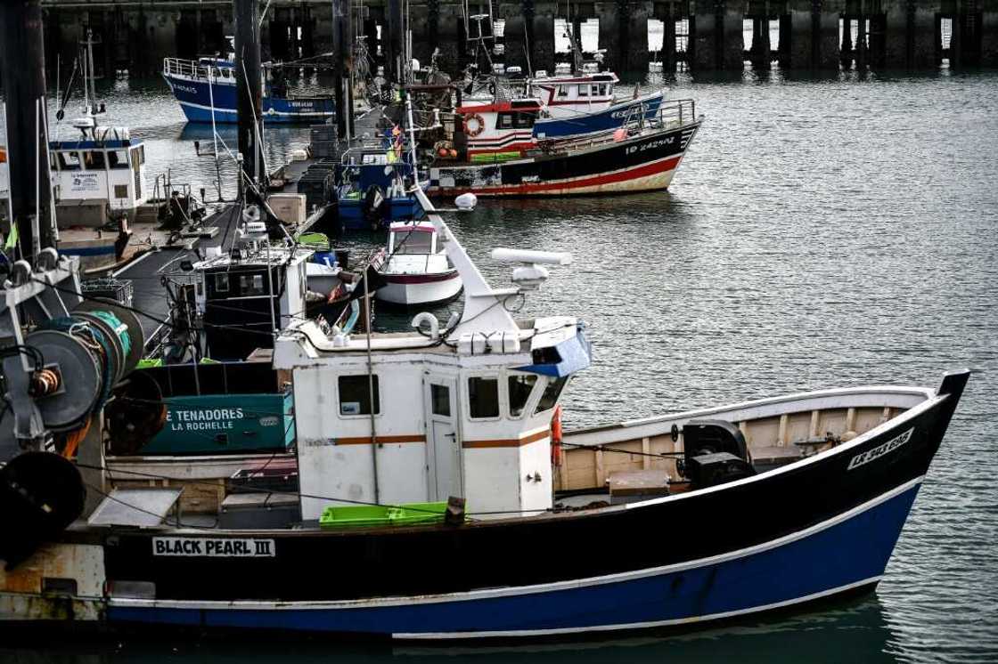 Fishing vessels are moored in La Rochelle, western France Fishing vessels are moored in La Rochelle, western France