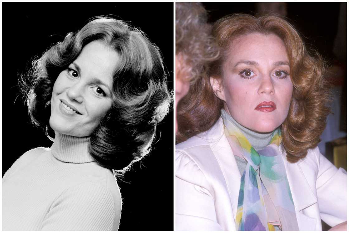 Madeline Kahn appears at an event in New York (L). She attends an award luncheon (R)