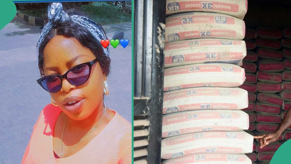 Lady shares how much her father bought cement in 2016.