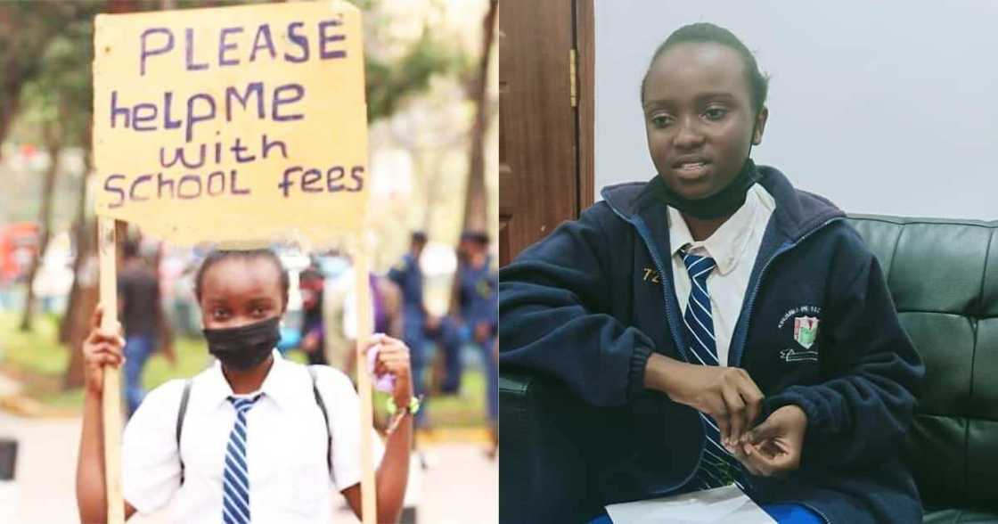 Joy as 15-year-old girl who had hit the street with placard to beg for school fees gets N168k and scholarship Joy as 15-year-old girl who had hit the street with placard to beg for school fees gets N168k and scholarship