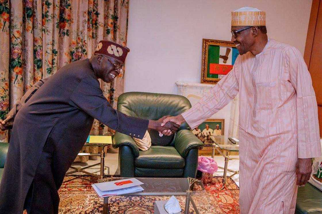 Tinubu da Buhari a Aso Villa Tinubu da Buhari a Aso Villa