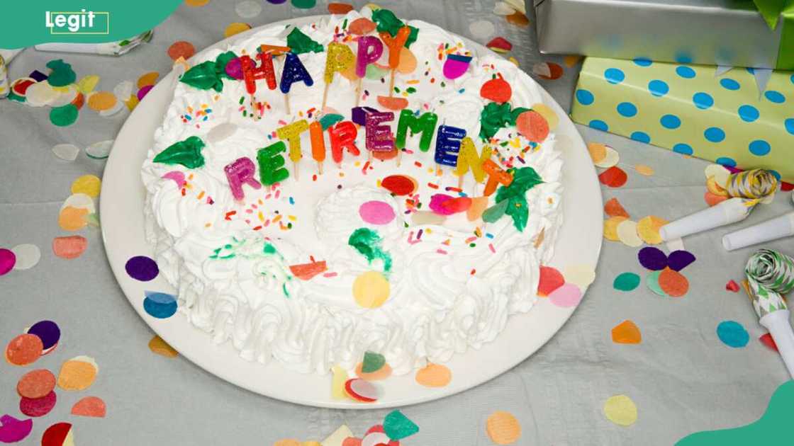 Retirement party cake