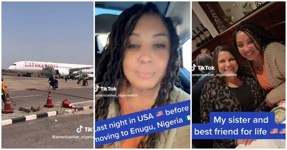 American lady moves to Nigeria, US lady moves to Nigeria, Oyinbo lady moves to Nigeria