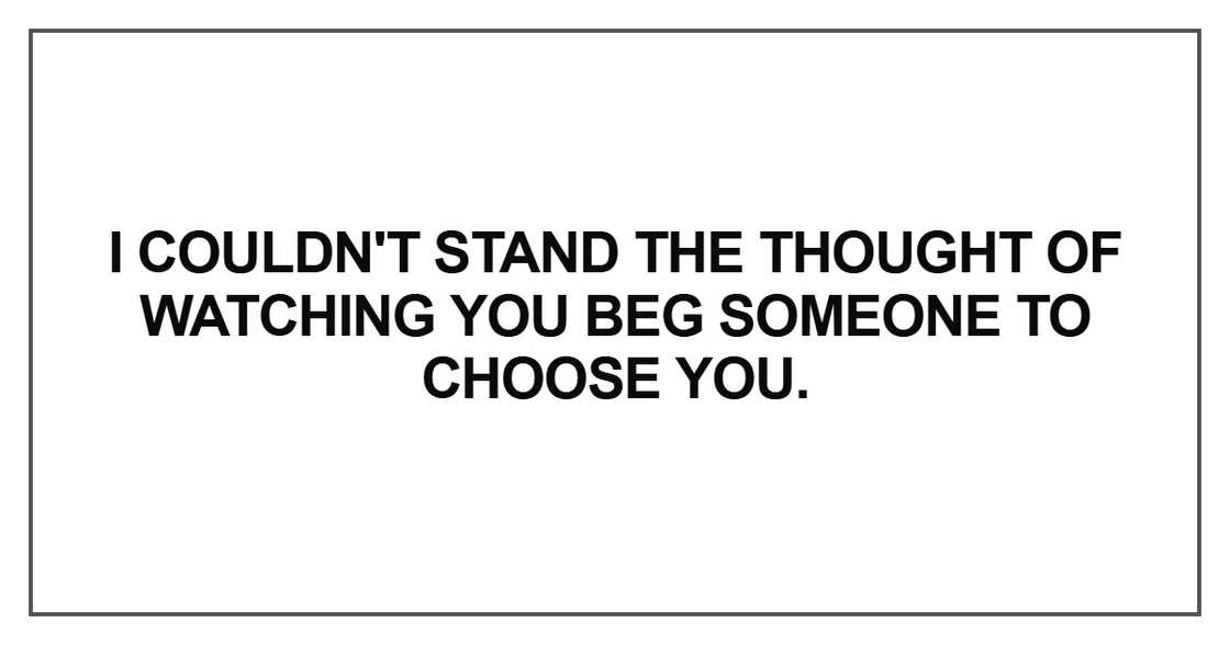 I couldn't stand the thought of watching I couldn't stand the thought of watching