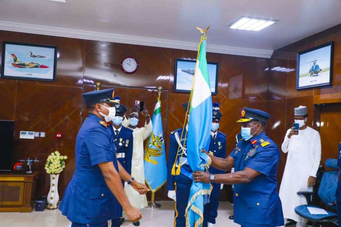 Outgoing chief of air staff hands over to successor, sends strong message to Nigerians