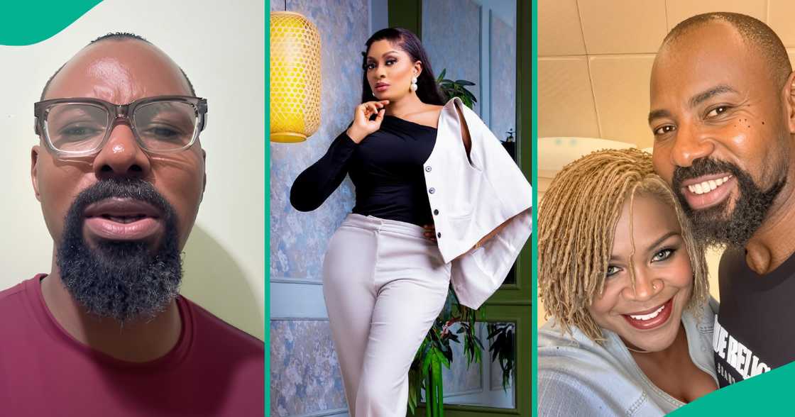 Linc slams May Edochie's fans for coming for his new wife, Yinka. Linc slams May Edochie's fans for coming for his new wife, Yinka.