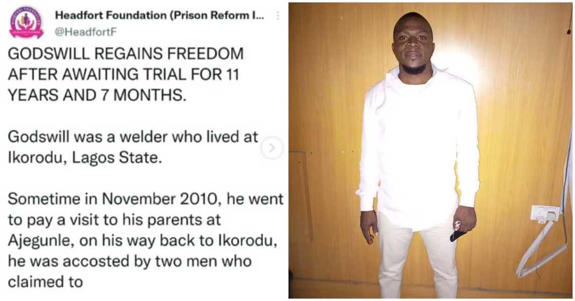 Mna spends11 years and 7 months in prison, Godswill, Ikoyi prison, welder