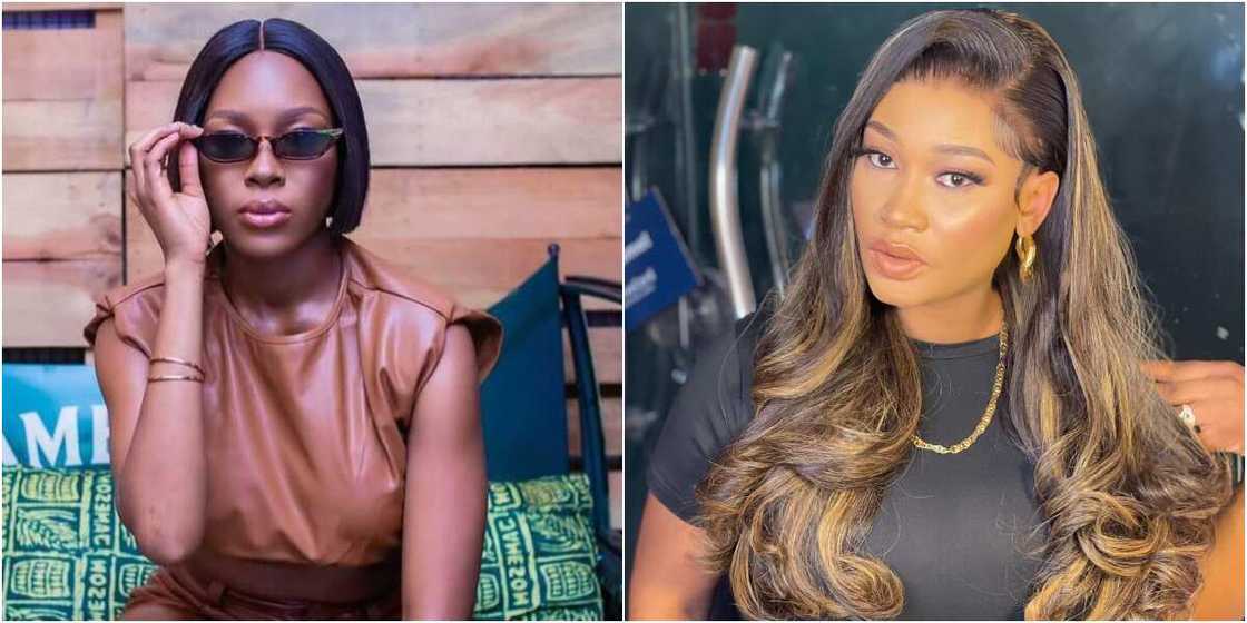 BBNaija Vee and a Nigerian hair vendor BBNaija Vee and a Nigerian hair vendor