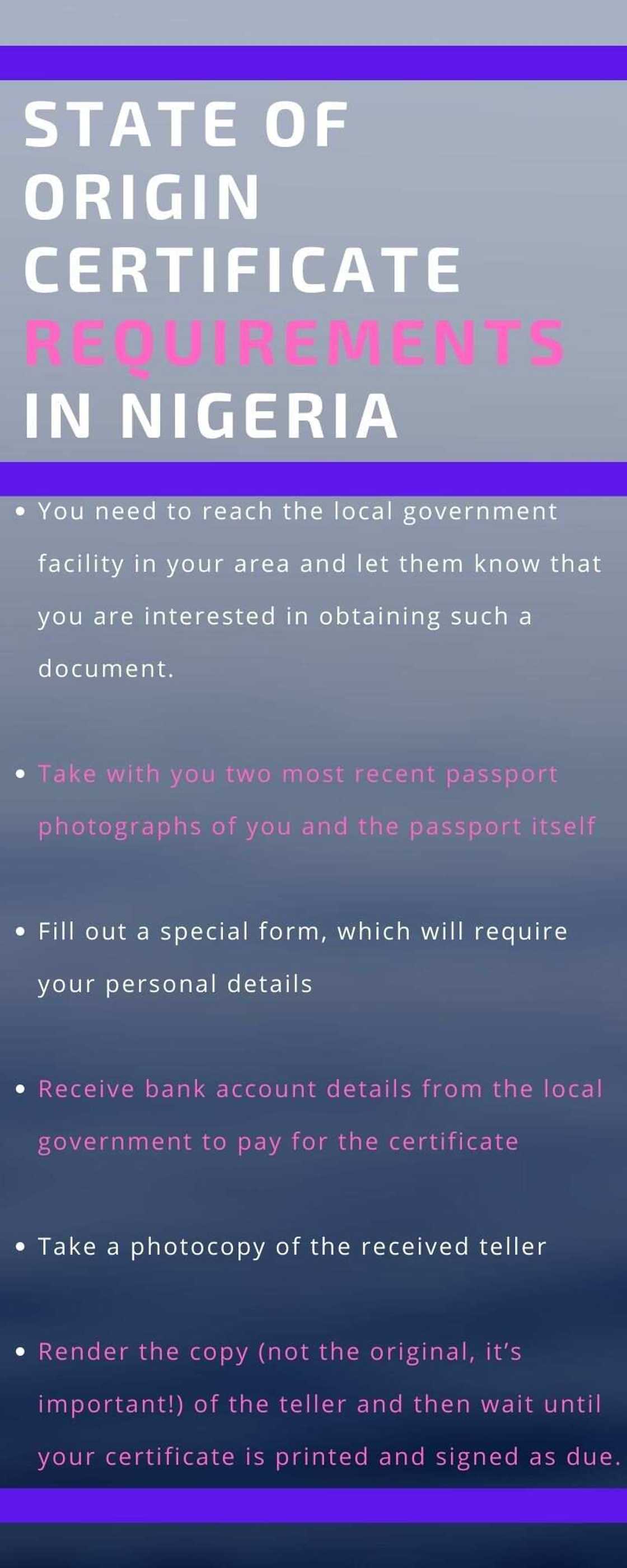 How do I get my state of origin certificate in Nigeria How do I get my state of origin certificate in Nigeria