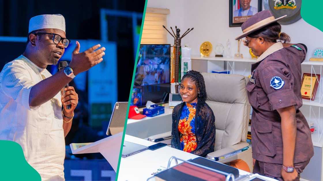 Minister of State for Youth Development Ayodele Olawande vacates his office for an 18-year-old girl to mark International Day of the Girl Child. Minister of State for Youth Development Ayodele Olawande vacates his office for an 18-year-old girl to mark International Day of the Girl Child.