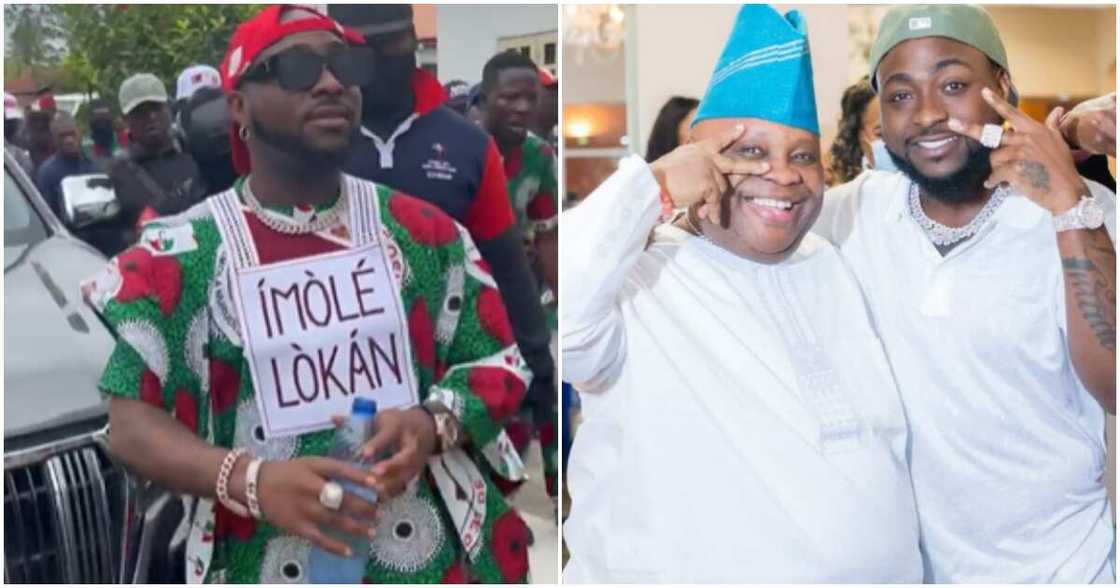 Davido and uncle senator Adeleke Davido and uncle senator Adeleke