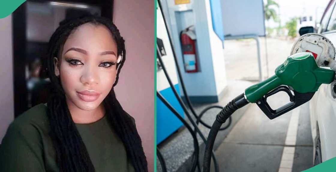 Lady cries out over price she got three litres of fuel Lady cries out over price she got three litres of fuel