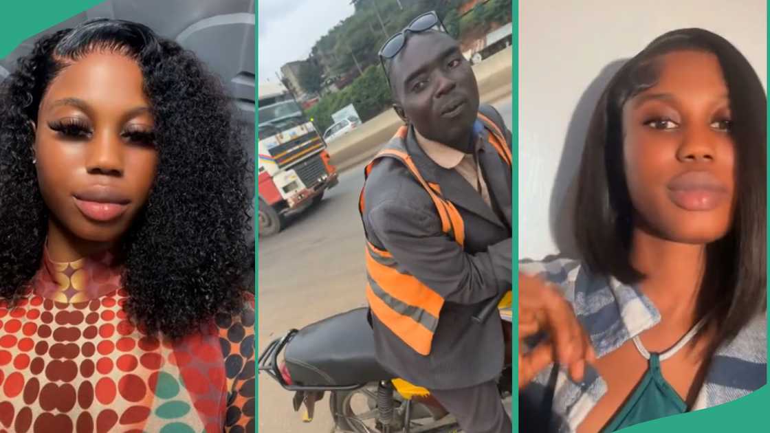Bike man goes viral for toasting pretty lady confidently Bike man goes viral for toasting pretty lady confidently
