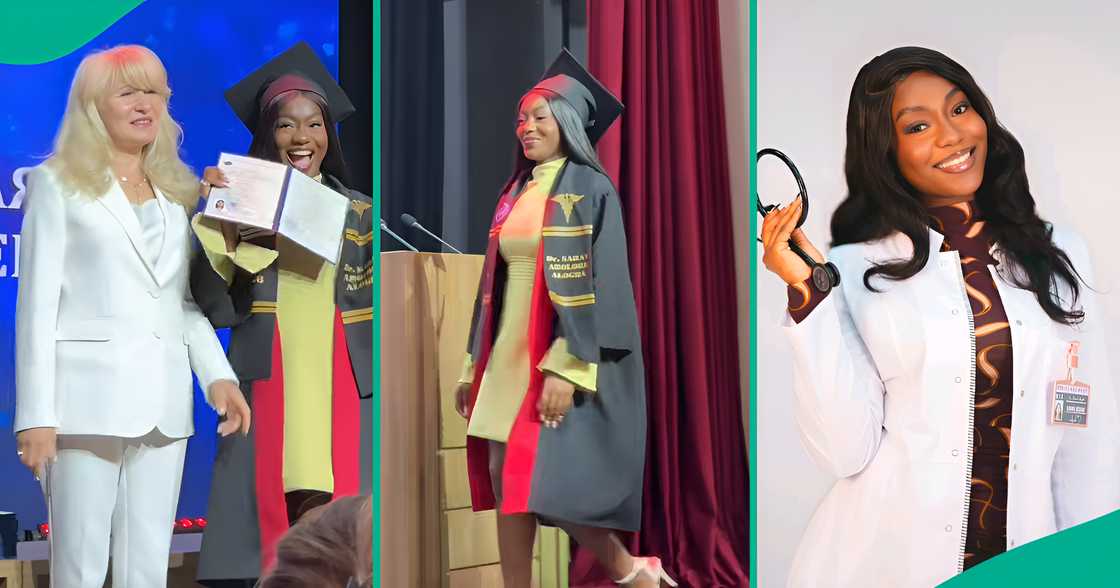 Lady becomes first doctor in her family. Lady becomes first doctor in her family.