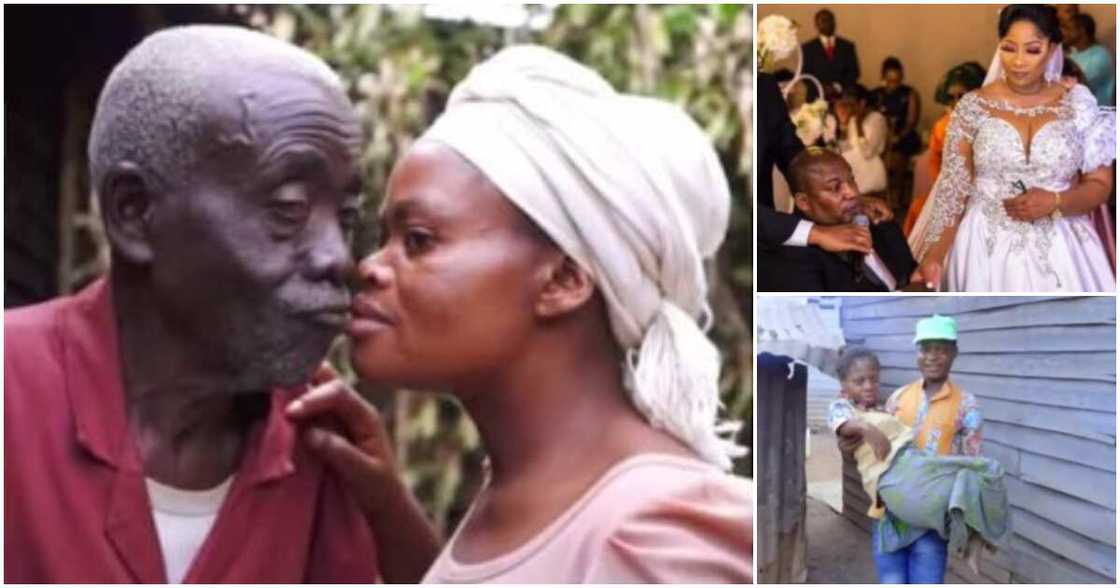 Ranti Jacobs Agbaminoja, Omotayo Agbaminoja, Alphonse, Faraji, Amani, physically challenged man, lady marries old man, 22-year-old lady pregnant for old man Ranti Jacobs Agbaminoja, Omotayo Agbaminoja, Alphonse, Faraji, Amani, physically challenged man, lady marries old man, 22-year-old lady pregnant for old man
