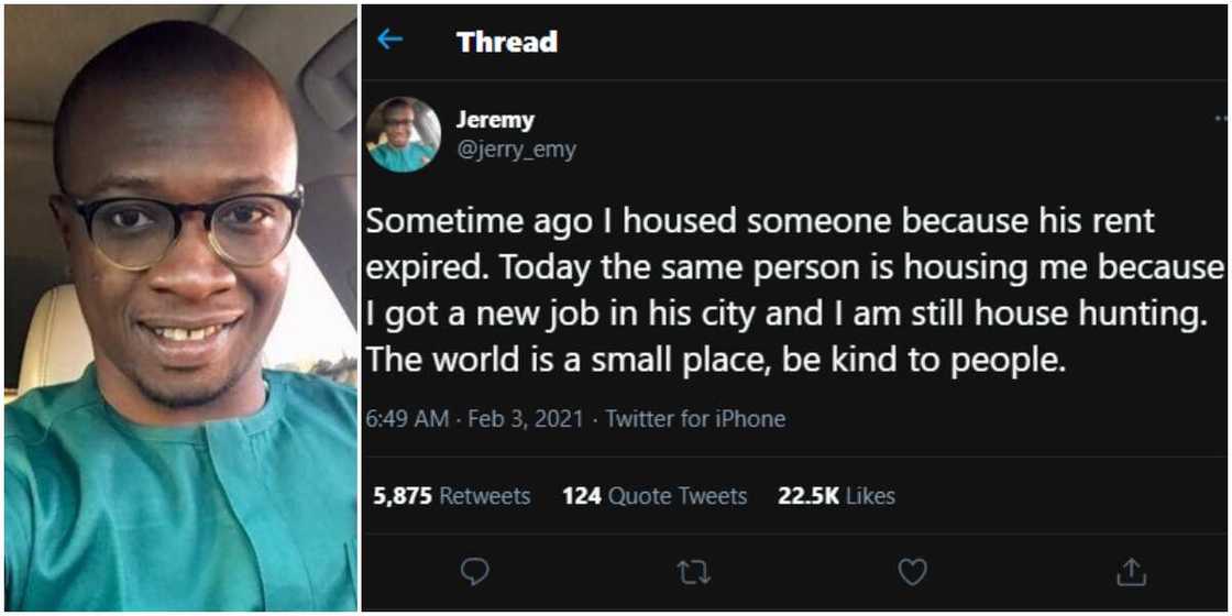 Nigerian man reveals how someone he once helped repaid his kindness