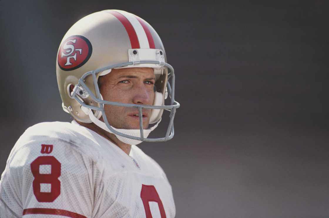 Steve Young #8 of San Francisco 49ers looks at 3Com Park Steve Young #8 of San Francisco 49ers looks at 3Com Park