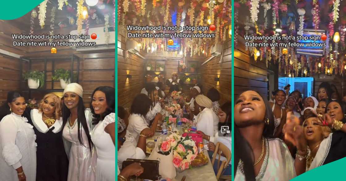 Nigerian lady treats her fellow widows to lovely date night on her birthday, video trends