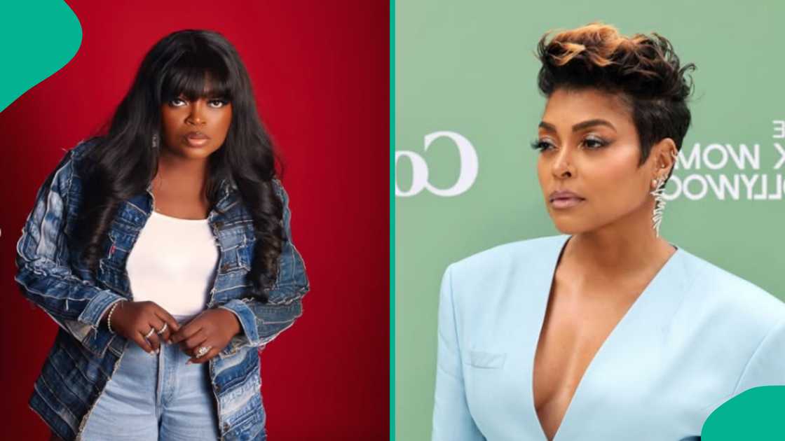 Nollywood actress Funke Akindele and American actress Taraji P Henson. Nollywood actress Funke Akindele and American actress Taraji P Henson.