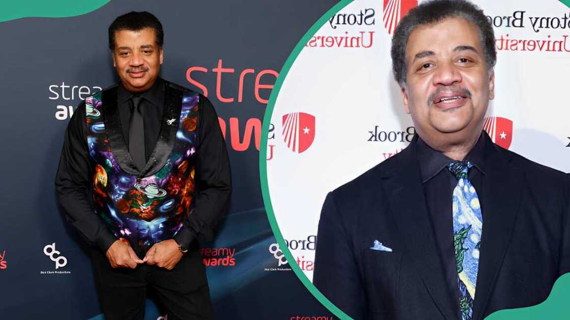Neil deGrasse Tyson at Fairmont Century Plaza in LA (L). Neil deGrasse Tyson at Cipriani 42nd Street in NY (R). Neil deGrasse Tyson at Fairmont Century Plaza in LA (L). Neil deGrasse Tyson at Cipriani 42nd Street in NY (R).