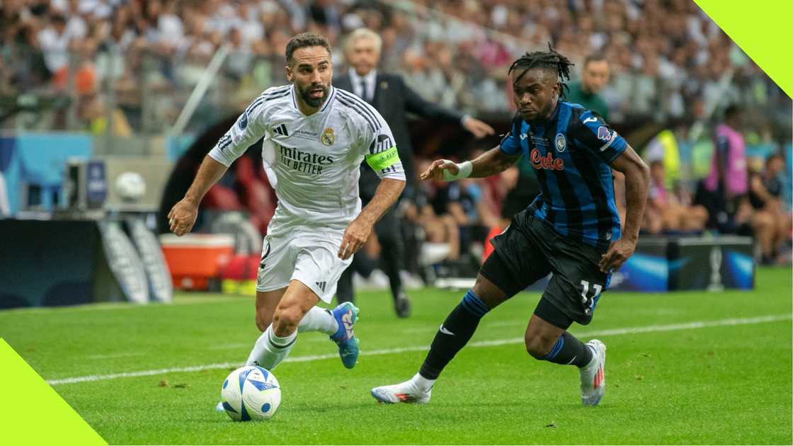 Ademola Lookman in action for Atalanta against Real Madrid in the UEFA Super Cup final.