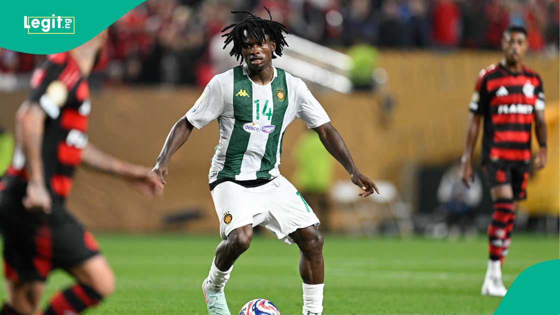 Onuche Ogbelu, Esperance de Tunis, Flamengo, Lincoln Financial Field, Philadelphia, USA, FIFA Club World Cup. Onuche Ogbelu, Esperance de Tunis, Flamengo, Lincoln Financial Field, Philadelphia, USA, FIFA Club World Cup.