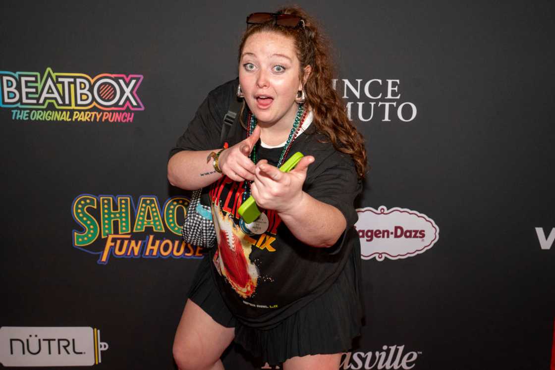Grace O'Malley arrives at Shaq's Fun House at Mardi Gras World Grace O'Malley arrives at Shaq's Fun House at Mardi Gras World