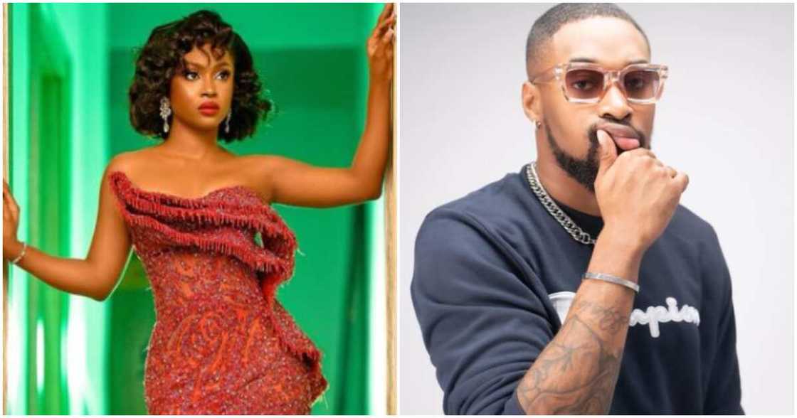 BBNaija housemates Bella and Sheggz BBNaija housemates Bella and Sheggz