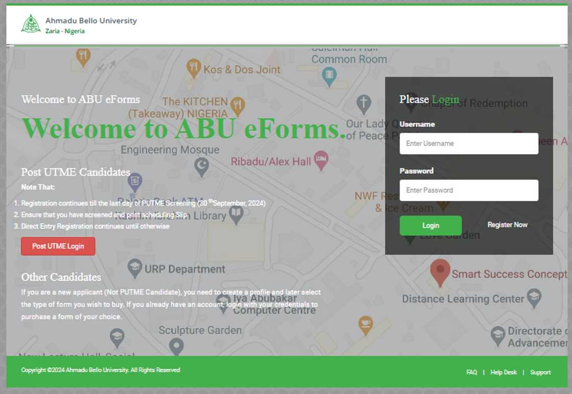 Ahmadu Bello portal