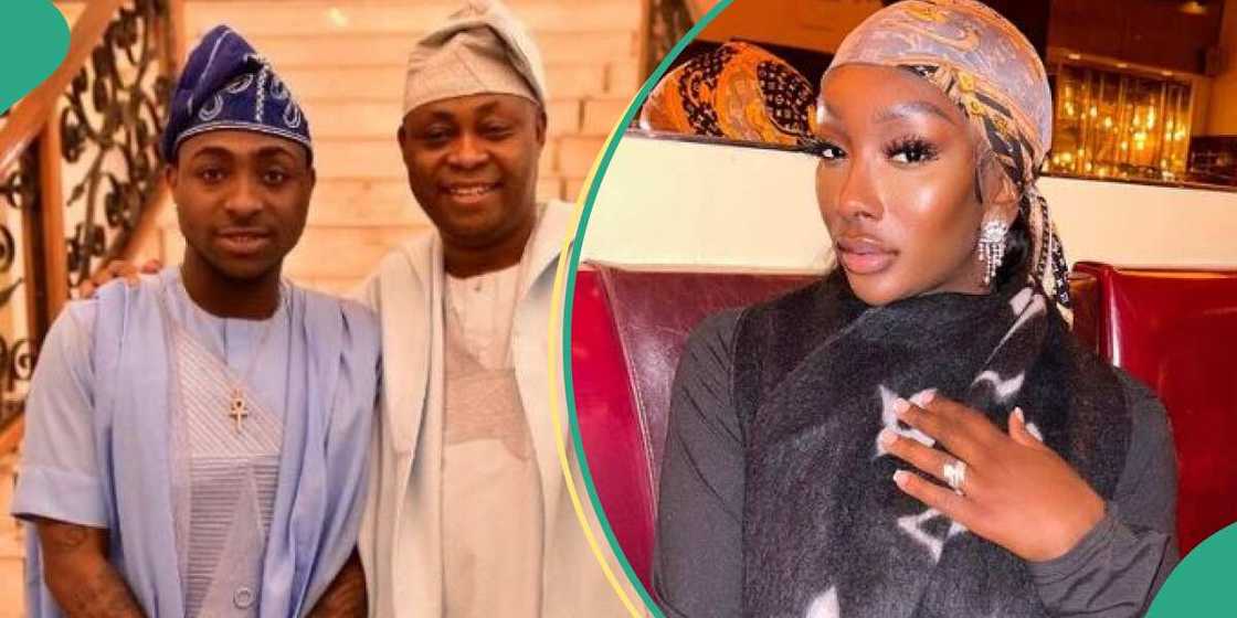 Davido with his dad and side chick Davido with his dad and side chick