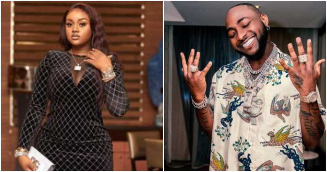 Nigerian singer Davido and Chef Chi Nigerian singer Davido and Chef Chi