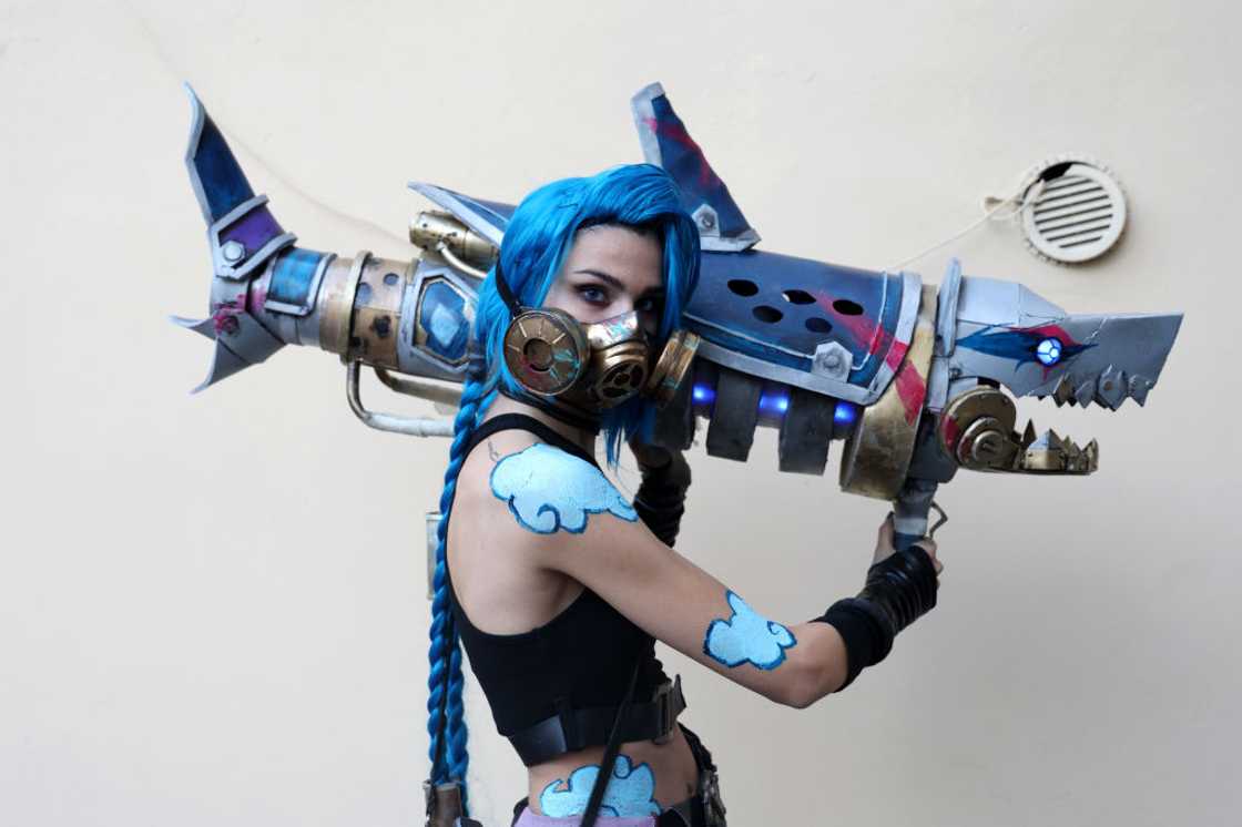 Jinx cosplayer from League of Legends at the 56th Lucca Comics & Games 2022 Jinx cosplayer from League of Legends at the 56th Lucca Comics & Games 2022