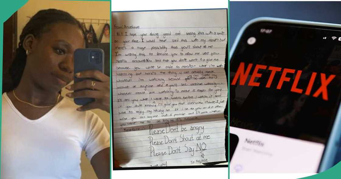 Little girl writes letter to her sister pleading to use her Netflix.