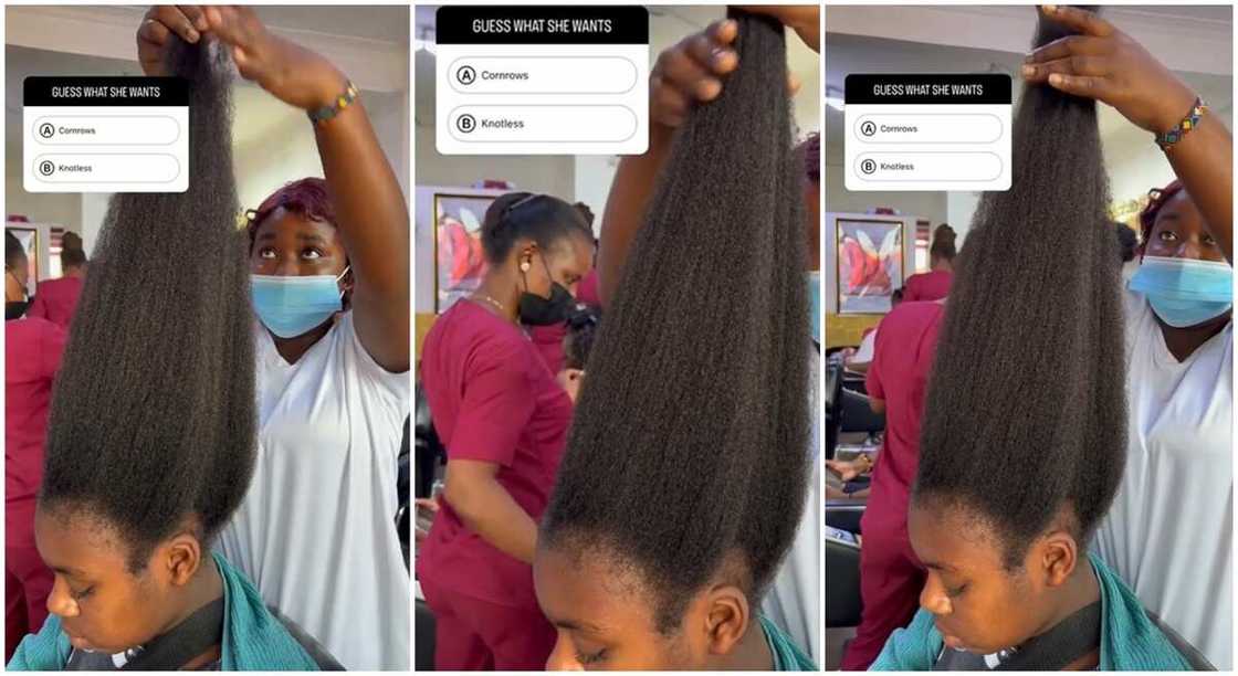 Photos of black lady with natural long hair. Photos of black lady with natural long hair.