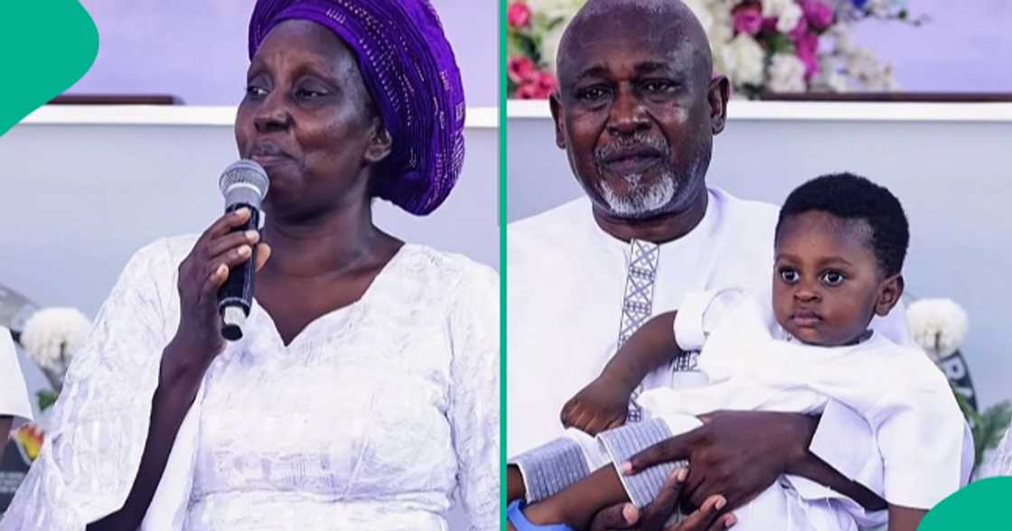 Couple welcomes child after 30 years of waiting.